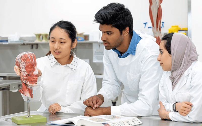 MBBS students at college campus